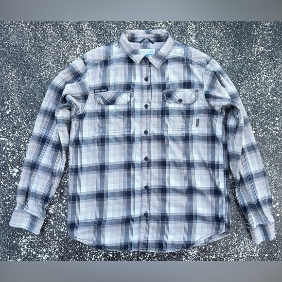 Columbia Penn State Nittany Lions NCAA Flannel Team Button-Up Shirt Size Medium - Picture 1 of 8